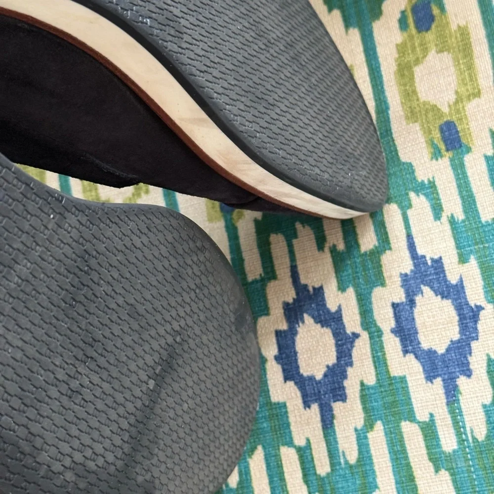 Hugo Boss Dark Blue Suede Oxfords